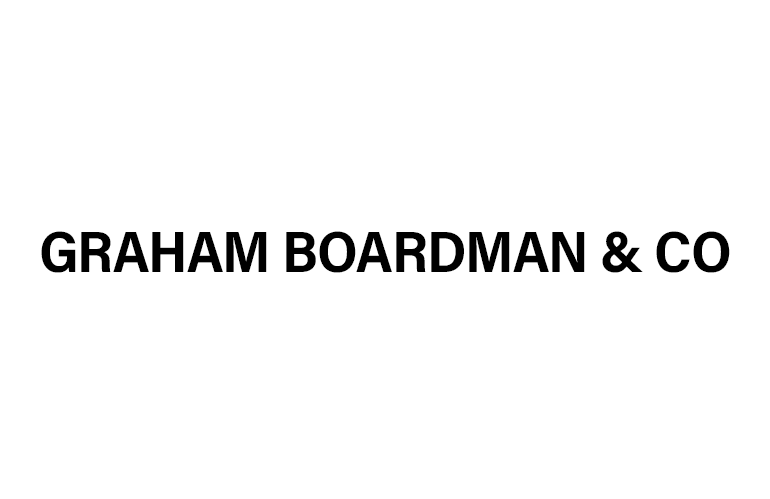Logo for Graham Boardman & Co: Bold, capitalised black text on a white background.