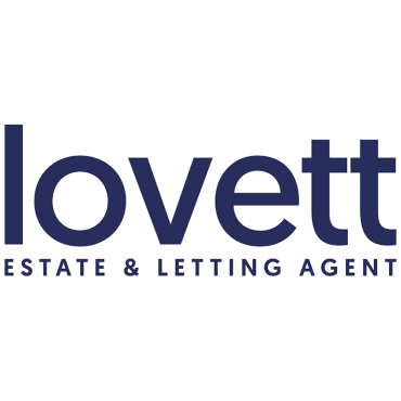 Logo for Lovett International: bold, blue text on a white background.
