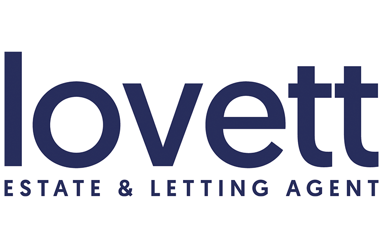 Logo for Lovett International: bold, blue text on a white background.