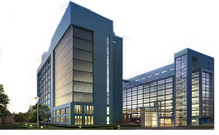 A modern commercial building.